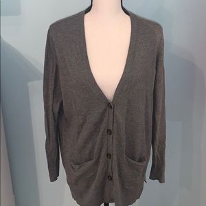 Gray old navy button up cardigan